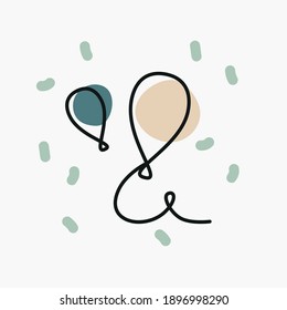Cute balloon vector illustration. Three color icon for Branding, Website elements, Presentation, Logo, Children's Picturebook