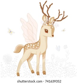 cute bambi vector graphic