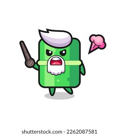cute bamboo grandpa is getting angry , cute style design for t shirt, sticker, logo element