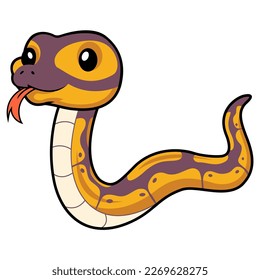 Cute banana ball python snake cartoon