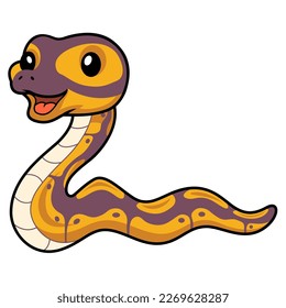 Cute banana ball python snake cartoon