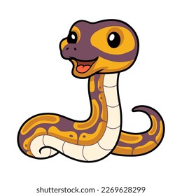 Cute banana ball python snake cartoon