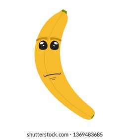 Cute banana cartoon image. Vector illustration design