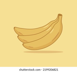 Cute banana cartoon vector illustration