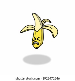 Cute banana character vector template design illustration