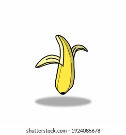 Ilustración de diseño de la plantilla de vectores de caracteres bananeros de corte