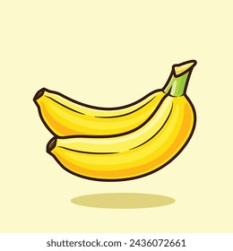 Nette Banane Frucht Cartoon Vektor-Illustration