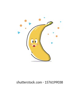 Cute Banana Fruit Vector Design