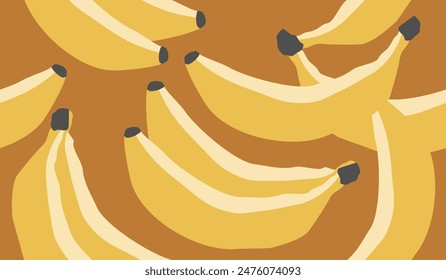 Cute banana fruits pattern background vector design