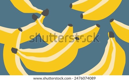 Cute banana fruits pattern background vector design