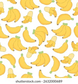 cute banana seamless pattern background