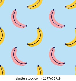 cute banana seamless pattern design for wrapping paper 