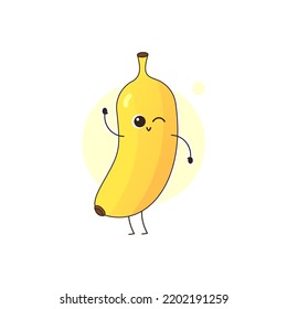 Cute banane einfache Vektorgrafik