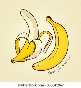 Cute Banana. Vector Illustration