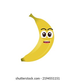 Cute Banana Vector for Logo or Mascot