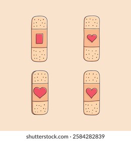 Cute Bandage Illustrations design art