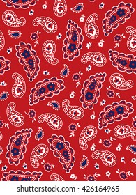 Cute Bandana Seamless Pattern: Seamless paisley pattern