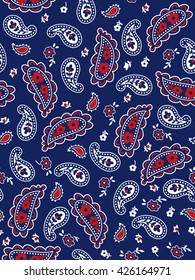 Cute Bandana Seamless Pattern: Seamless paisley pattern