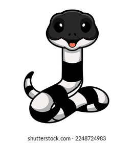 Cute banded krait snake cartoon