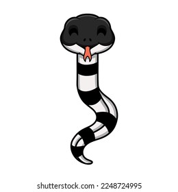 Cute banded krait snake cartoon