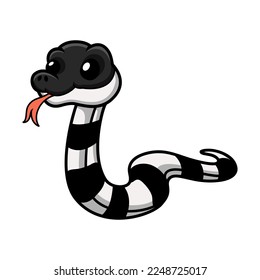 Cute banded krait snake cartoon