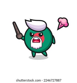 cute bangladesh flag badge grandpa is getting angry , cute style design for t shirt, sticker, logo element