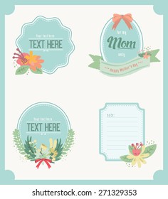 Cute Banner Label  Vector for Illustration 