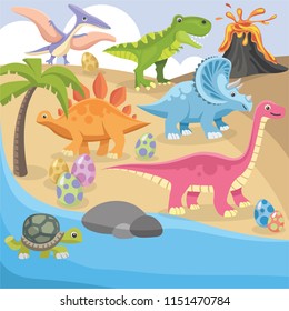 Cute Bany Dinosaurs
