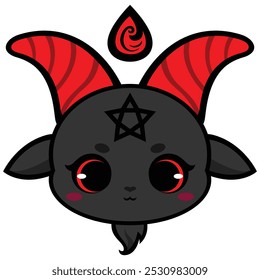 Baphomet bonito. Esta é uma obra de arte da minha coleção de monstros.