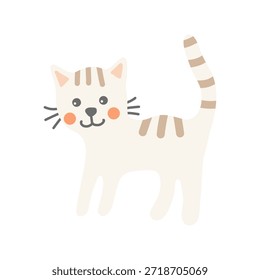 Ilustração de vetor de gato de celeiro bonito para design de fazenda de crianças