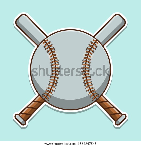 Cute Baseball Cartoon Logo Illustration Stock Vector (Royalty Free ...