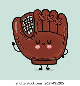 A cute Baseball Glove character with a cheerful expression and a friendly wave, full of fun.