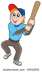 Cute baseball player - vector illustration.