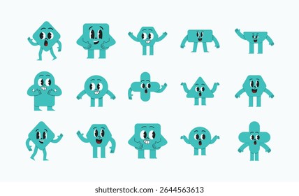 Cute Basic Shape Character Illustration Pack