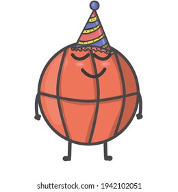 Cute Basket ball vector template design illustration