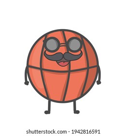 Cute Basket ball vector template design illustration