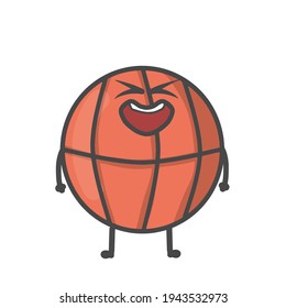 Cute Basket ball vector template design illustration