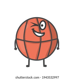 Cute Basket ball vector template design illustration