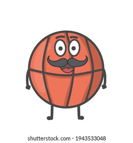 Cute Basket Ball Vektorgrafik Design-Illustration