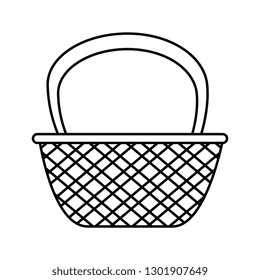 cute basket straw icon