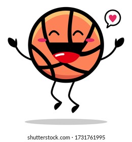 Cute basketball mascot vector design
