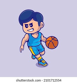 Dinossauro dos desenhos animados um jogador de basquete