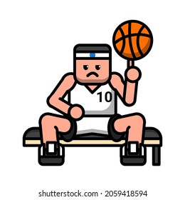 cute basketball player illustration vector graphic