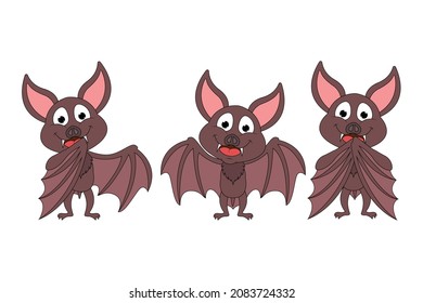 cute bat animal cartoon illustration