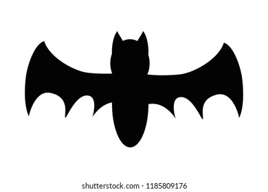 Cute Bat Animal Halloween Symbol Stock Vector (Royalty Free) 1185809176 ...