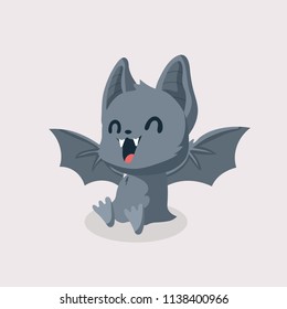 Cute bat cartoon.