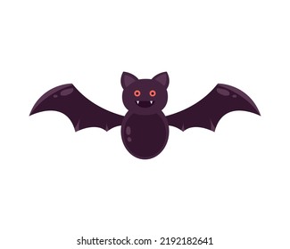 icono de dibujos animados de murciélago lindo aislado