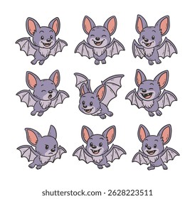 Cute Bat Doodle Style Illustration
