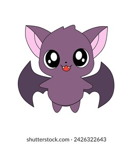 Nette Fledermaus Kawaii Vektor-Illustration