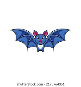 cute bat logo design illustration